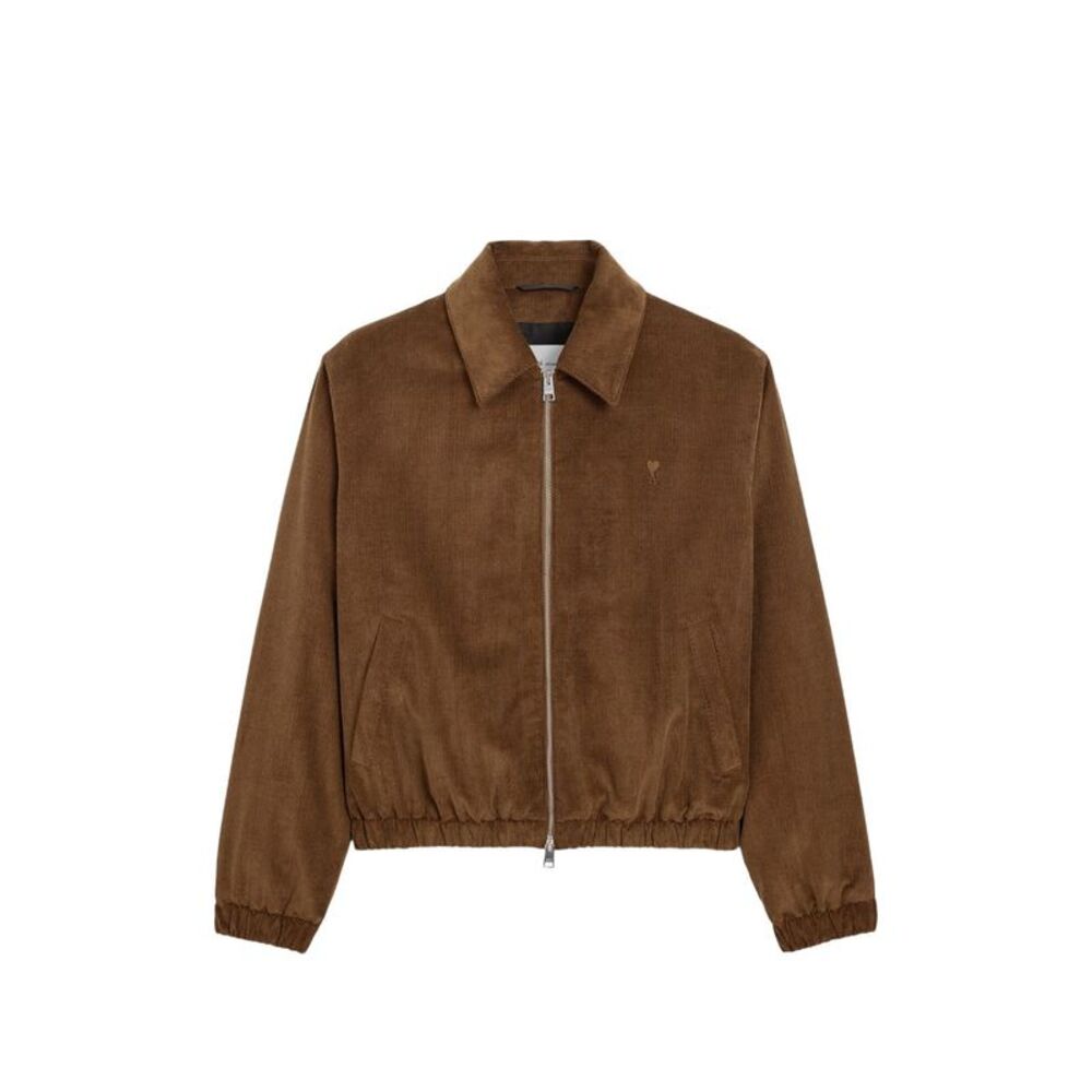 Ami Paris Men Velvet Cotton Blouson Jacket